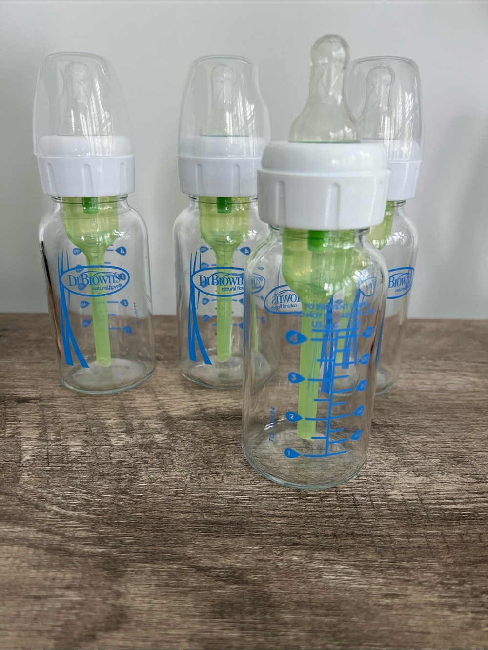 DR BROWNS glass bottles 4 oz Set of 4